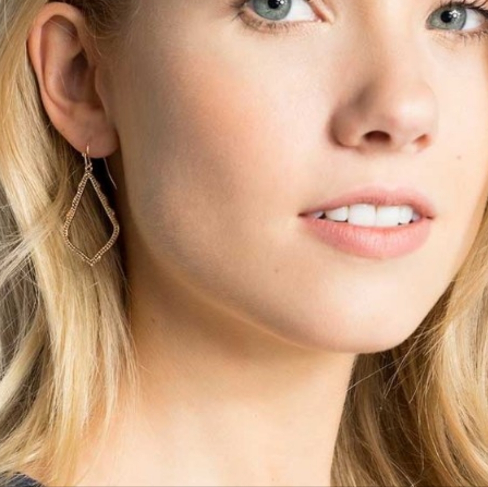 NWT & DUSTBAG KENDRA SCOTT SOPHEE DROP Earrings In Rhodium